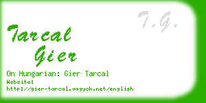 tarcal gier business card